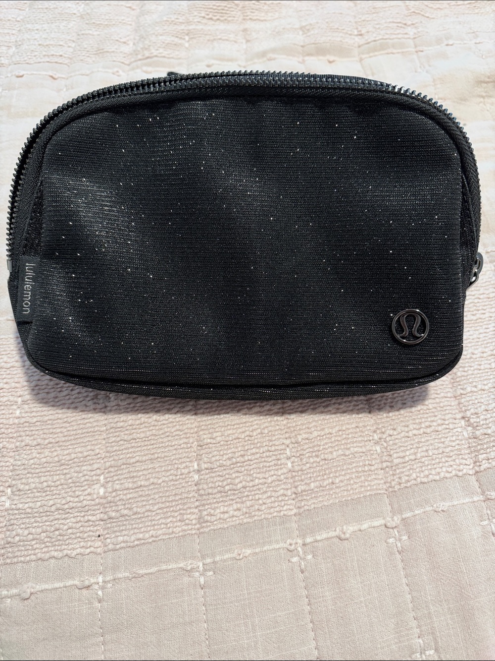 lululemon athletica Black glitter belt bag